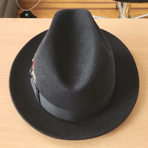 Furla Black Fedora Hat